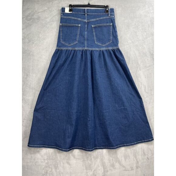 Free People Jordan Maxi Skirt Size 8 High Rise Drop Waist Stretchy Maxi Skirt - Picture 6 of 12